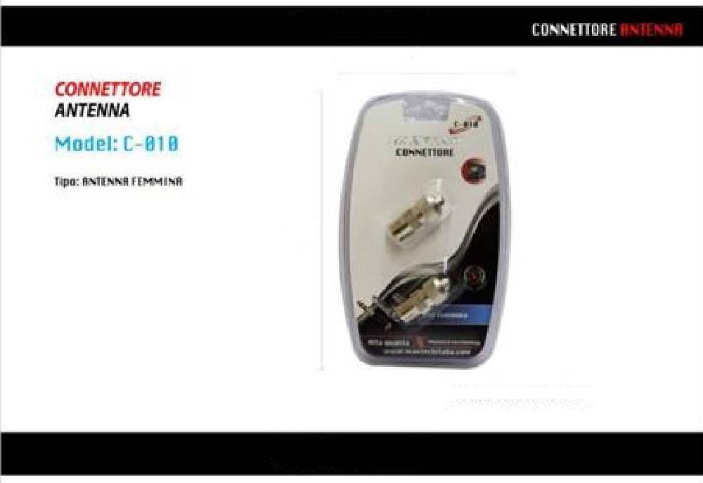 ADATTATORE CONNETTORE ANTENNA FEMMINA CAVO COASSIALE ANTENNA TV MAXTECH C-010 - 2