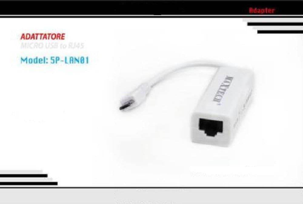 ADATTATORE 5 PIN MICRO USB A RETE LAN ETHERNET RJ45 PER ANDROID MAXTECH 5P-LAN01 - 2