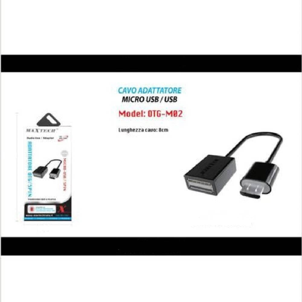 CAVO ADATTATORE MICRO USB / USB PER CELLULARE OTG / 5PIN 8CM MAXTECH OTG-M02 - 2