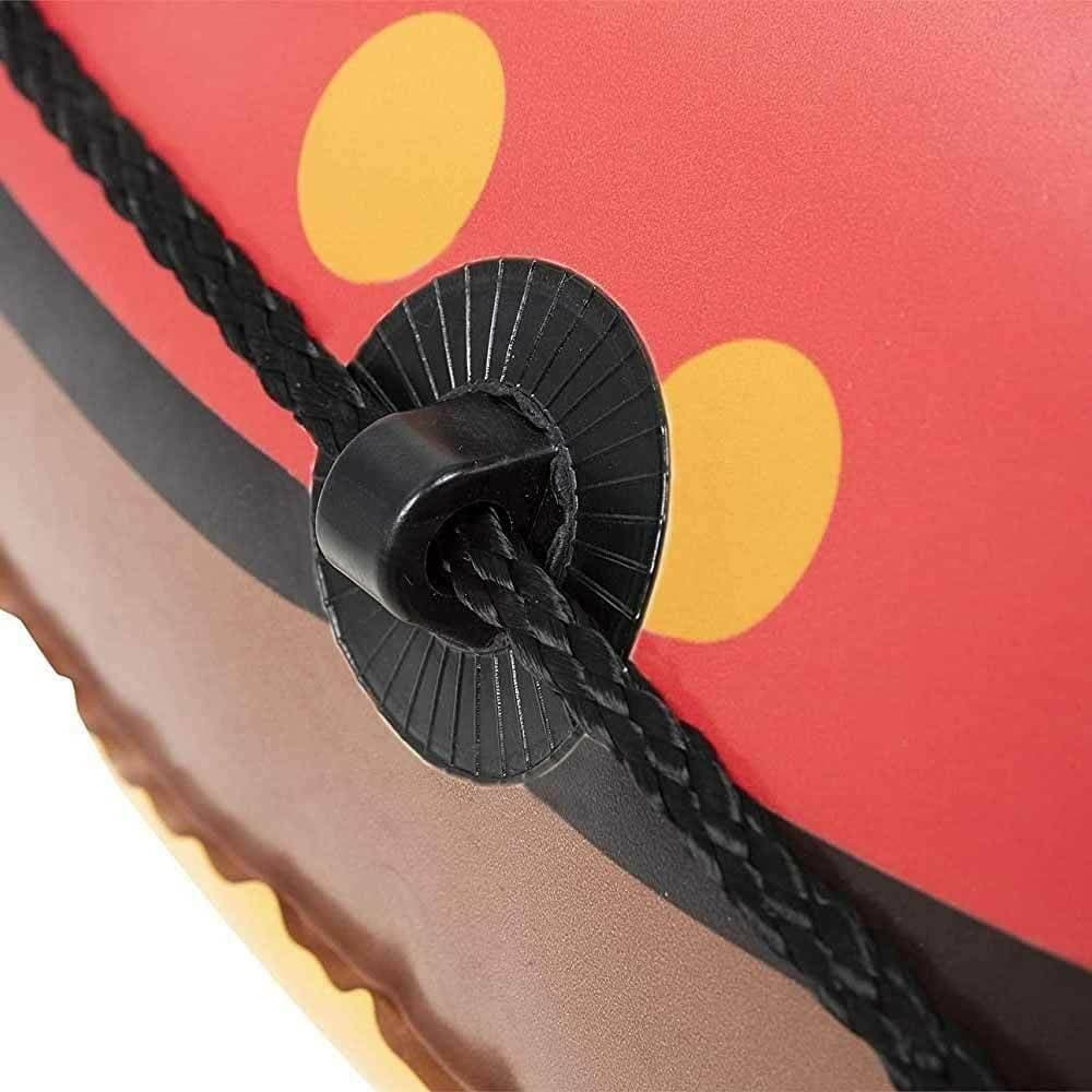 MATERASSINO ISOLA GONFIABILE STAMPA HAMBURGER PVC MARE PISCINA 150 CM - 5