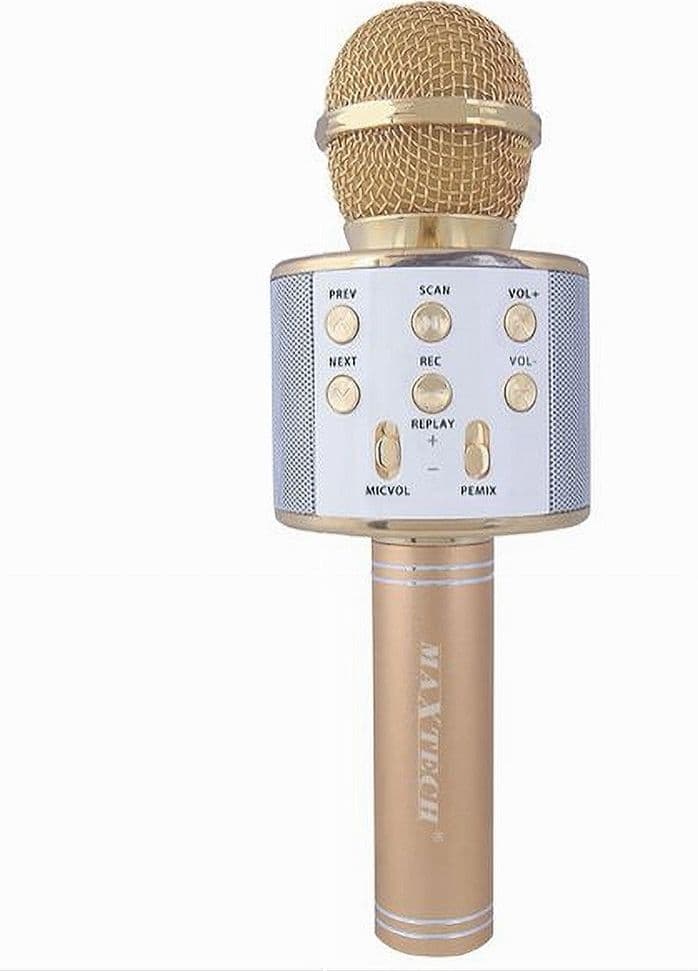 MICROFONO ALTOPARLANTE BLUETHOOT WIRELESS CON SPEAKER KARAOKE MAXTECH MIC-06 - 7