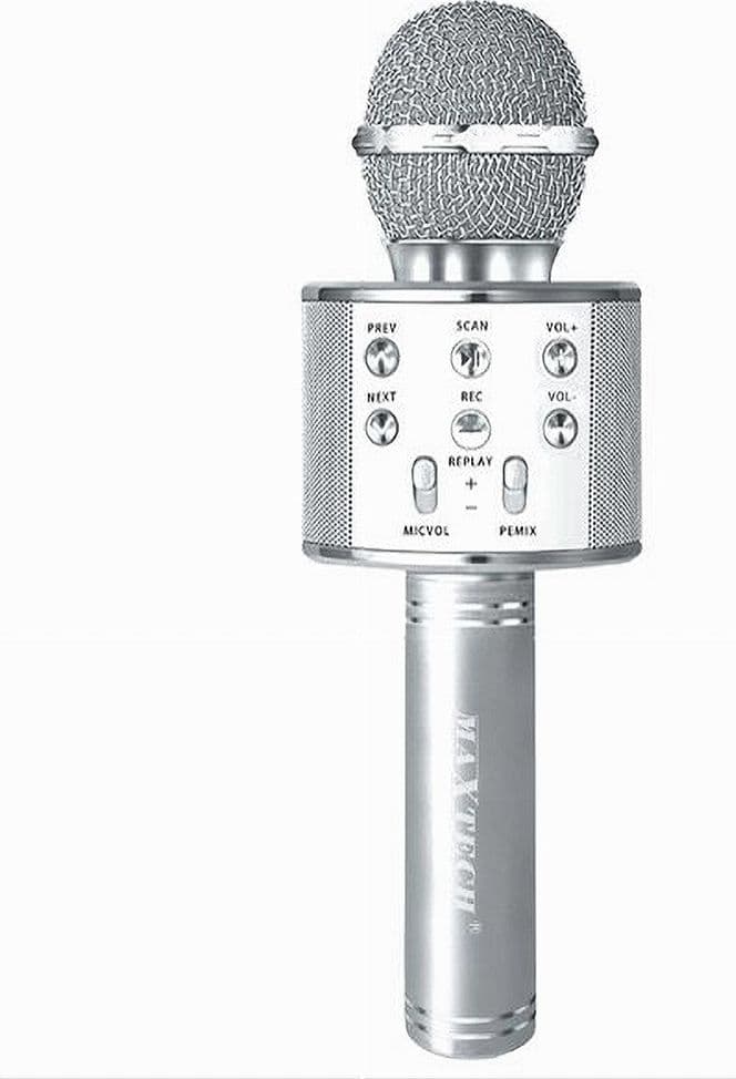 MICROFONO ALTOPARLANTE BLUETHOOT WIRELESS CON SPEAKER KARAOKE MAXTECH MIC-06 - 8
