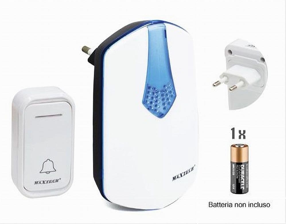 CAMPANELLO WIRELESS CON SPINA WIFI RAGGIO 80M A LED SENZA FILI MAXTECH CAMP-01 - 3