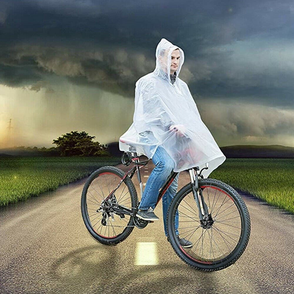 PONCHO MANTELLA IMPERMEABILE ANTIPIOGGIA GIACCA ANTI PIOGGIA PVC CON CAPPUCCIO - 5