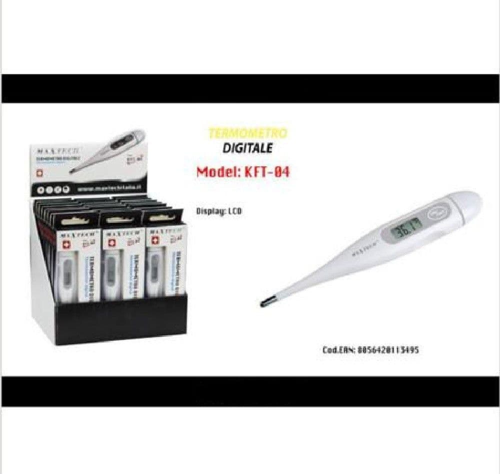 TERMOMETRO DIGITALE MISURAZIONE FEBBRE MISURA TEMPERATURA CORPOREA KFT-04 MAXTECH