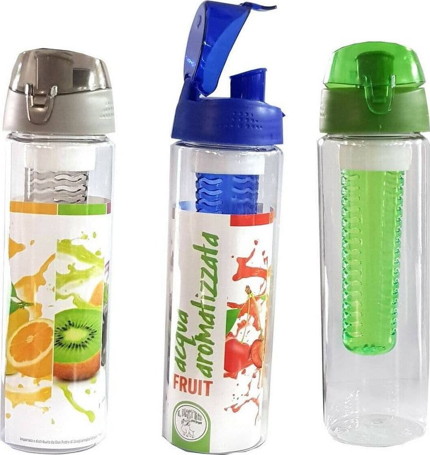 BORRACCIA SPORT SHAKER DETOX INFUSORE FRUTTA ACQUA BOTTIGLIA CON FILTRO 500ML - 2