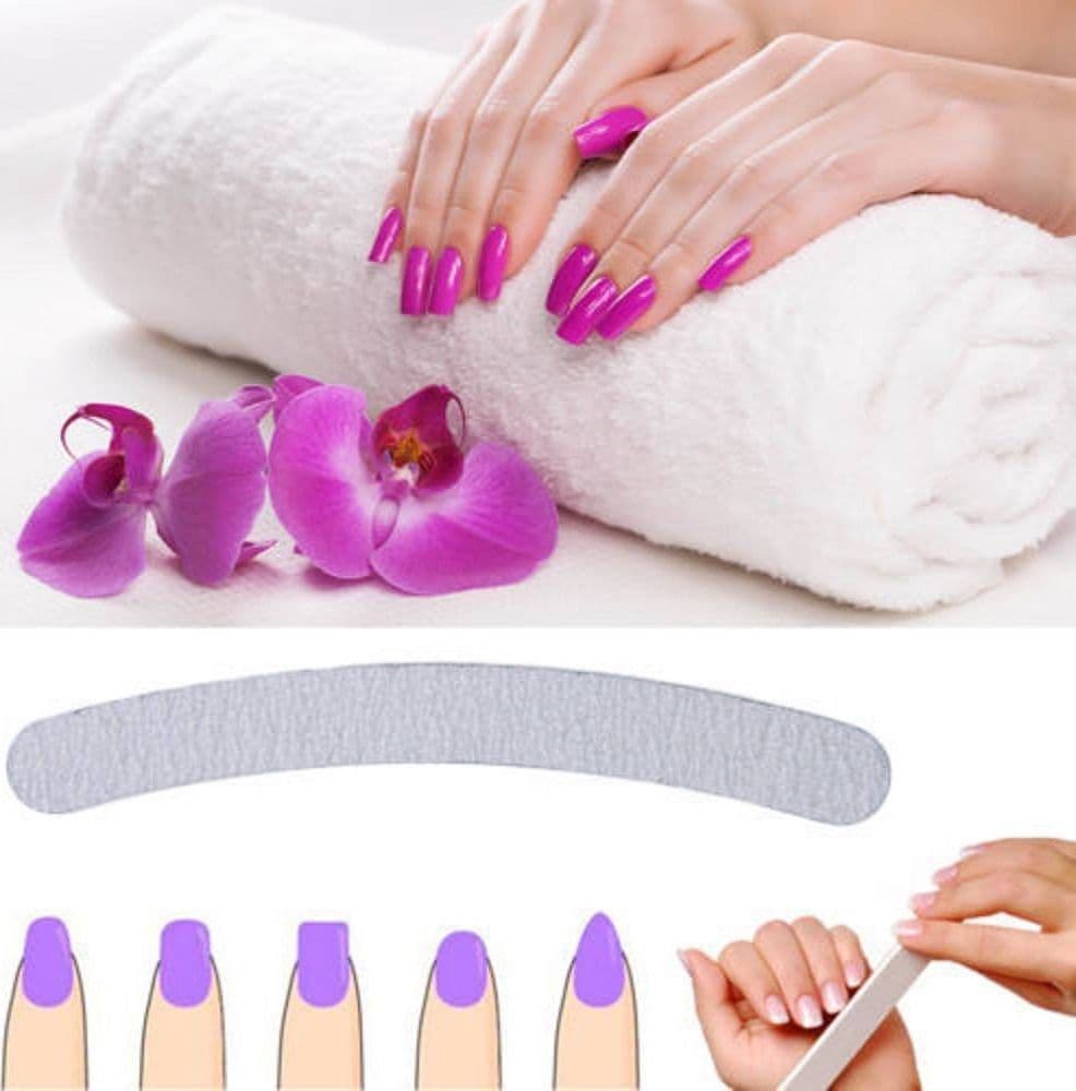 KIT 50 LIME BANANA GRANA 100/180 RICOSTRUZIONE UNGHIE GEL UV NAIL MANICURE