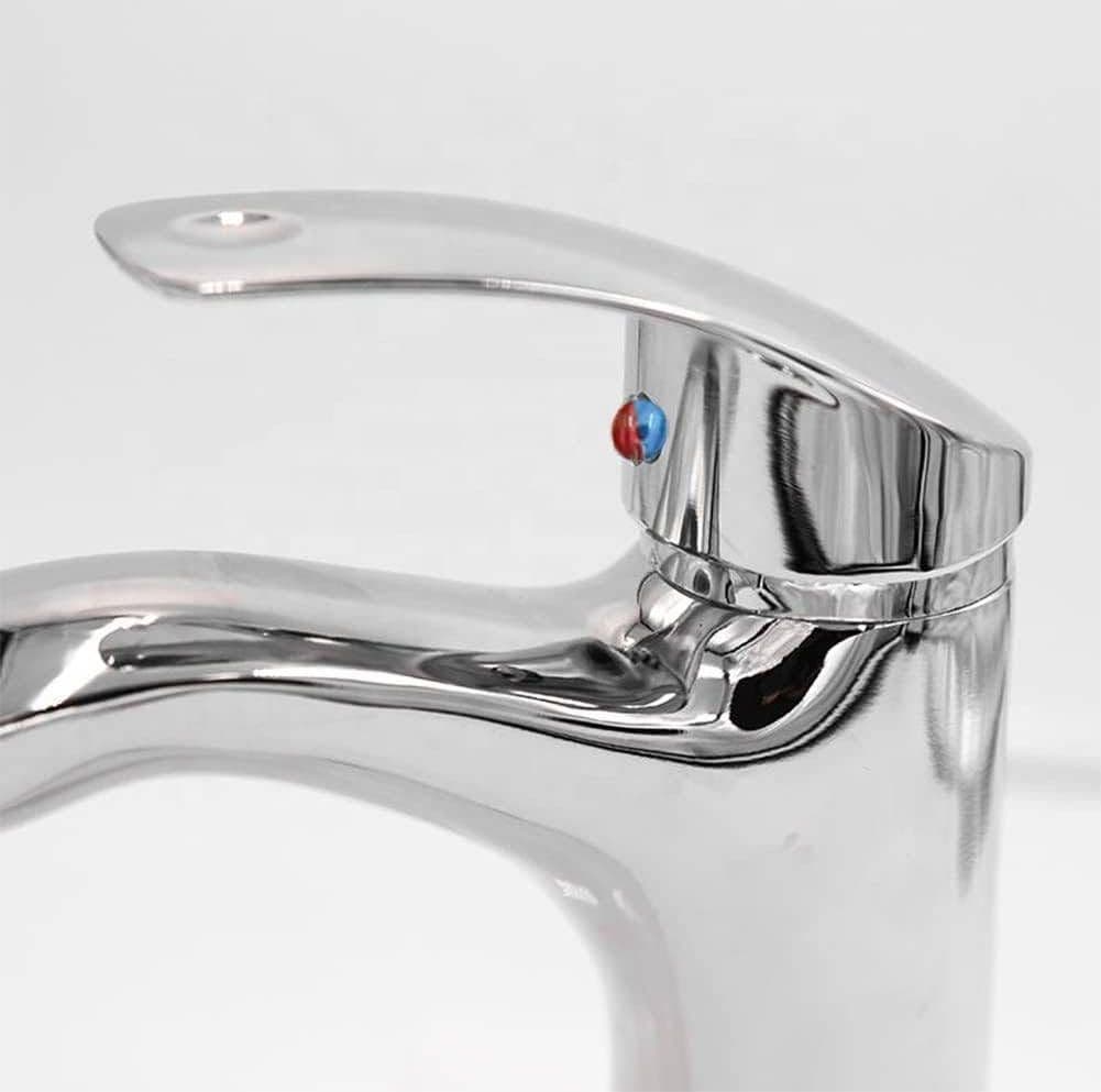 RUBINETTO MISCELATORE CROMATO CASA BAGNO LAVABO LAVANDINO KIT MONTAGGIO JH-8061 - 5