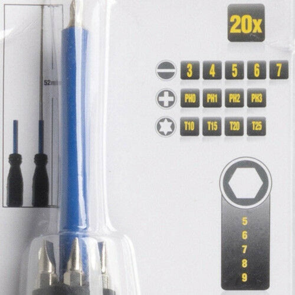 SET CACCIAVITE CON 19 PUNTE INTERCAMBIABILI CON PUNTA MAGNETICA ACCESSORI - 2
