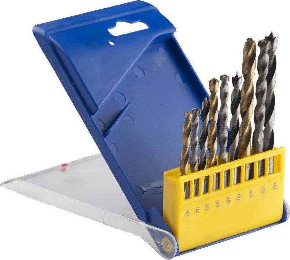 SET 9 PEZZI PUNTE COMBINATE PER TRAPANO 5 / 6 / 8 MM PIETRA LEGNO CEMENTO