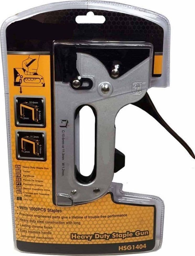 PISTOLA GRAFFATRICE IN METALLO PER PUNTE 11,3 MM 1000 GRAFFETTE INCLUSE - 3
