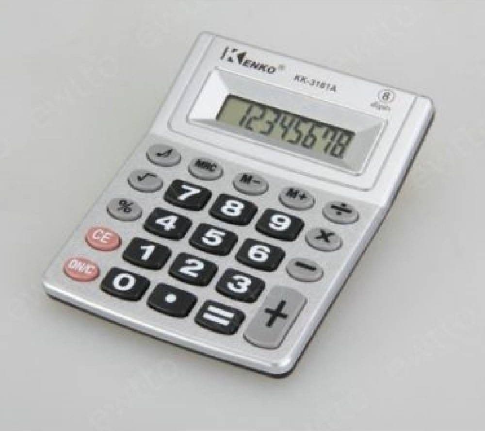 CALCOLATRICE ELETTRONICA DIGITALE KENKO KK-3181A 8 CIFRE SCUOLA UFFICIO