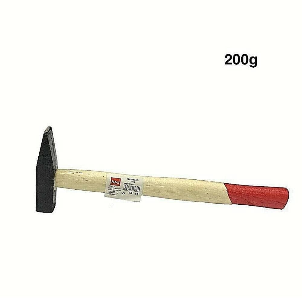 MARTELLO MANICO LEGNO MECCANICO TIPO TEDESCO 200GR 1/3 FALEGNAME CARPENTIERE - 2