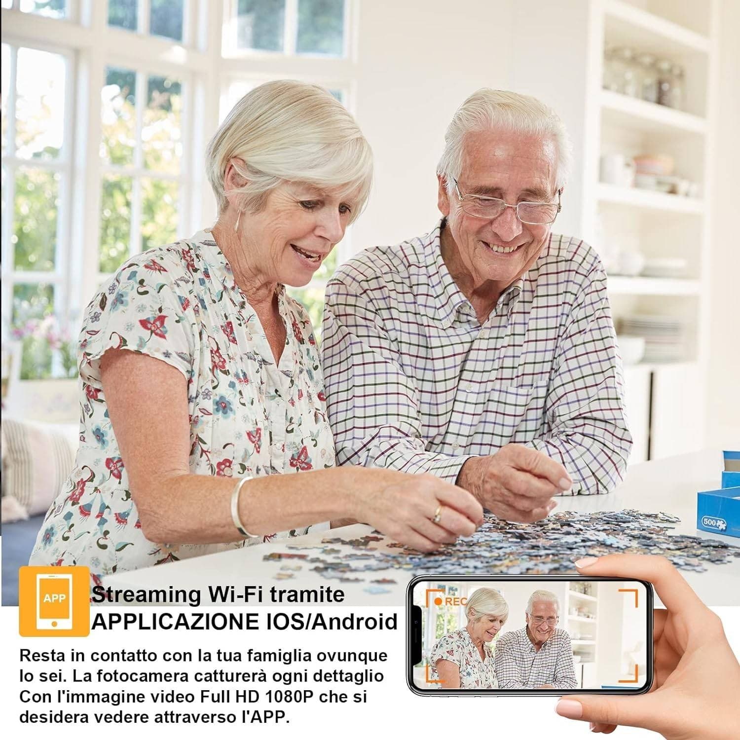 SVEGLIA OROLOGIO CON TELECAMERA SPIA NASCOSTA CON VISIONE NOTTURNA SORVEGLIANZA - 18