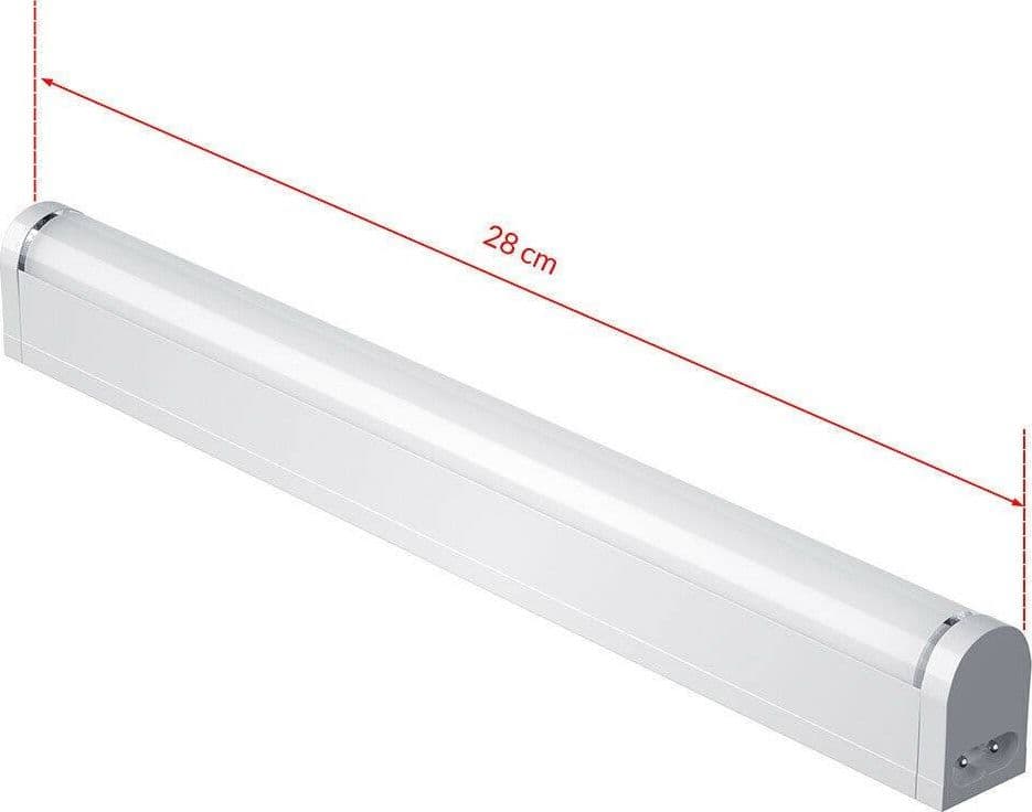 LAMPADA LUCE SOTTOPENSILE 30CM MOBILI CUCINA ARMADIO BARRA LED 330LM BIANCO - 7