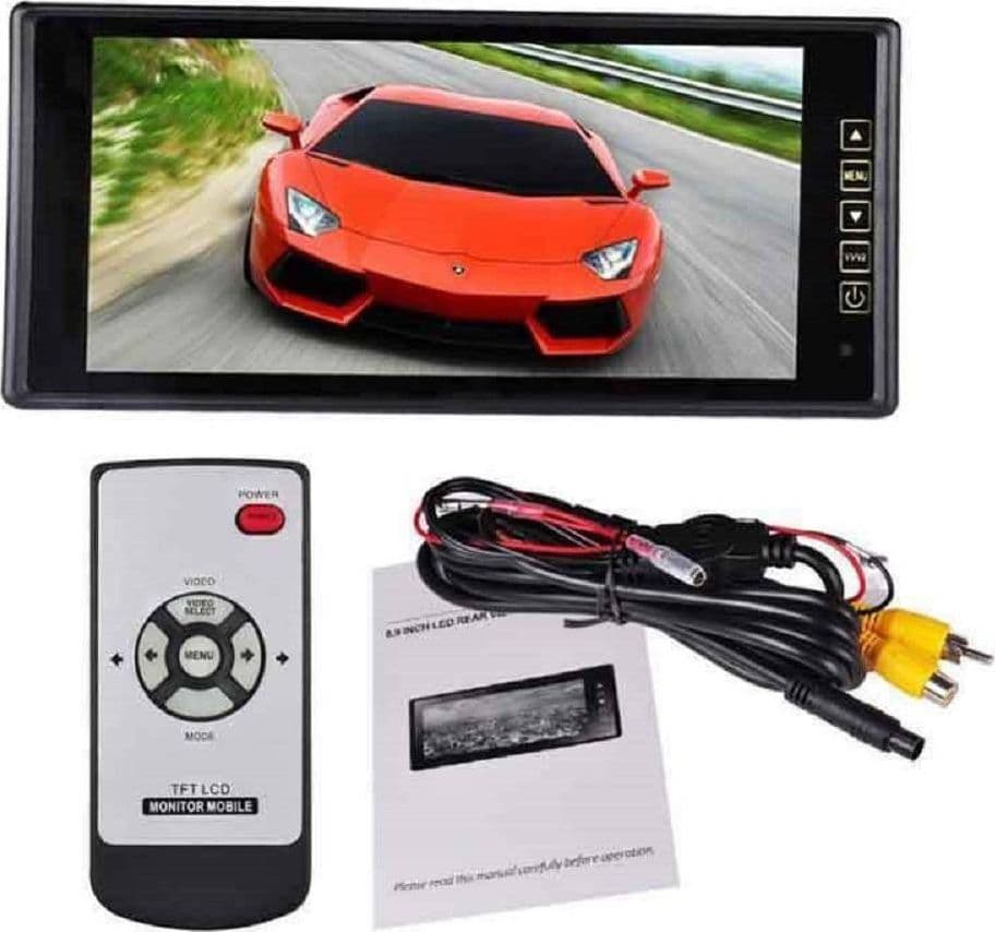 MONITOR SPECCHIETTO INTERNO POSTERIORE AUTO PER TELECAMERA TFT 9"