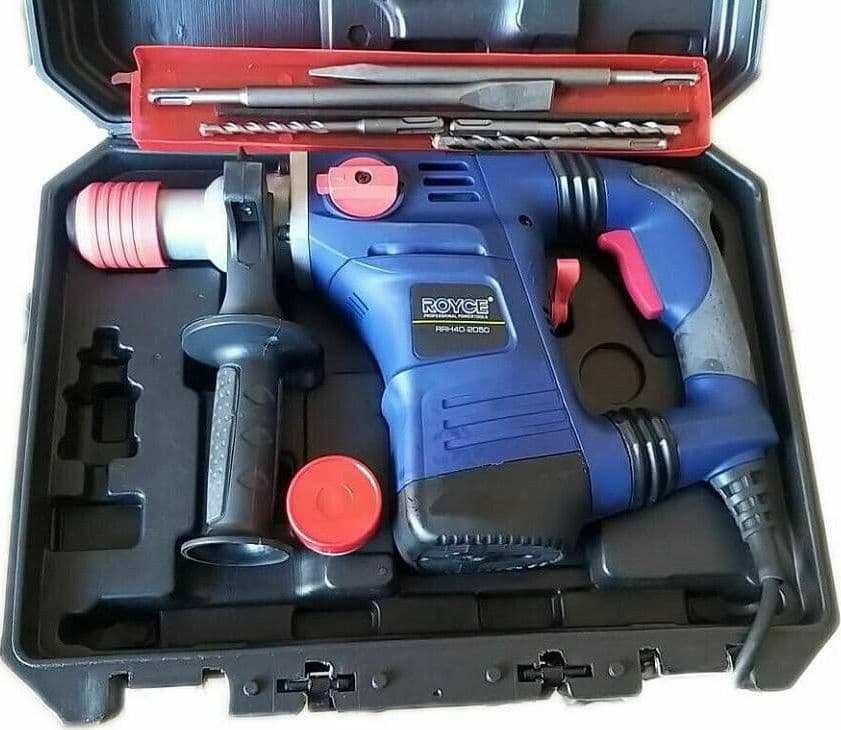 TRAPANO SCALPELLATORE MARTELLO DEMOLITORE 2050W 40MM TASSELLATORE 5 ACCESSORI - 4