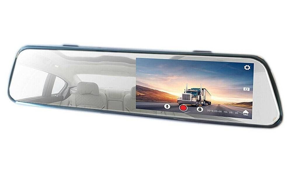 SPECCHIETTO RETROVISORE TOUCH DVR 4.39" FULL HD TF CAMERA ANTERIORE POSTERIORE - 7
