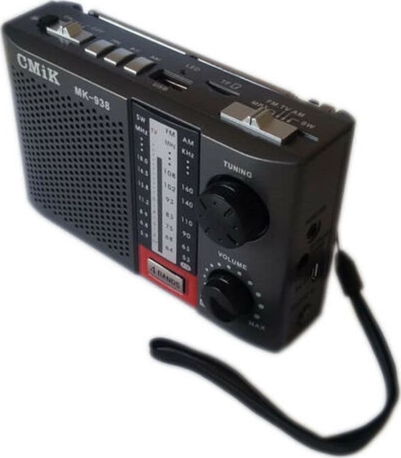 MINI RADIO PORTATILE RADIOLINA FM RICARICABILE LETTORE MP3 USB MICROSD CMIK MK938 - 6