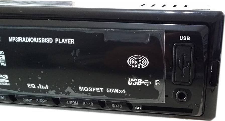 STEREO AUTORADIO AUTO CAMPER RADIO FM MP3 PORTA USB SD LCD 50WX4 RCA GT-1245E - 6
