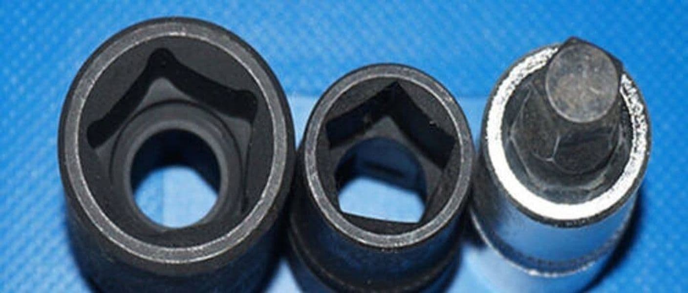 SET 3 PZ BUSSOLE PENTAGONALI RINFORZATE 3 PEZZI PER PINZA FRENI AUTO 1/2" - 2