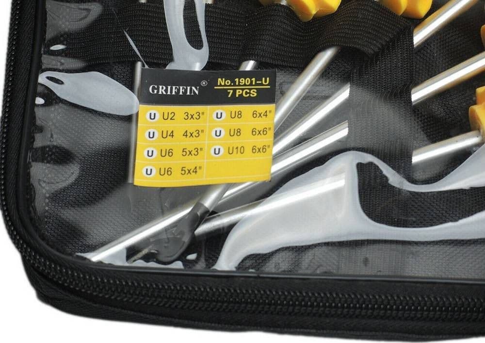 SET 7 CACCIAVITI A "U" CROMO VANADIO PUNTA MAGNETICA TIPO SPANNER MODELLO U - 3