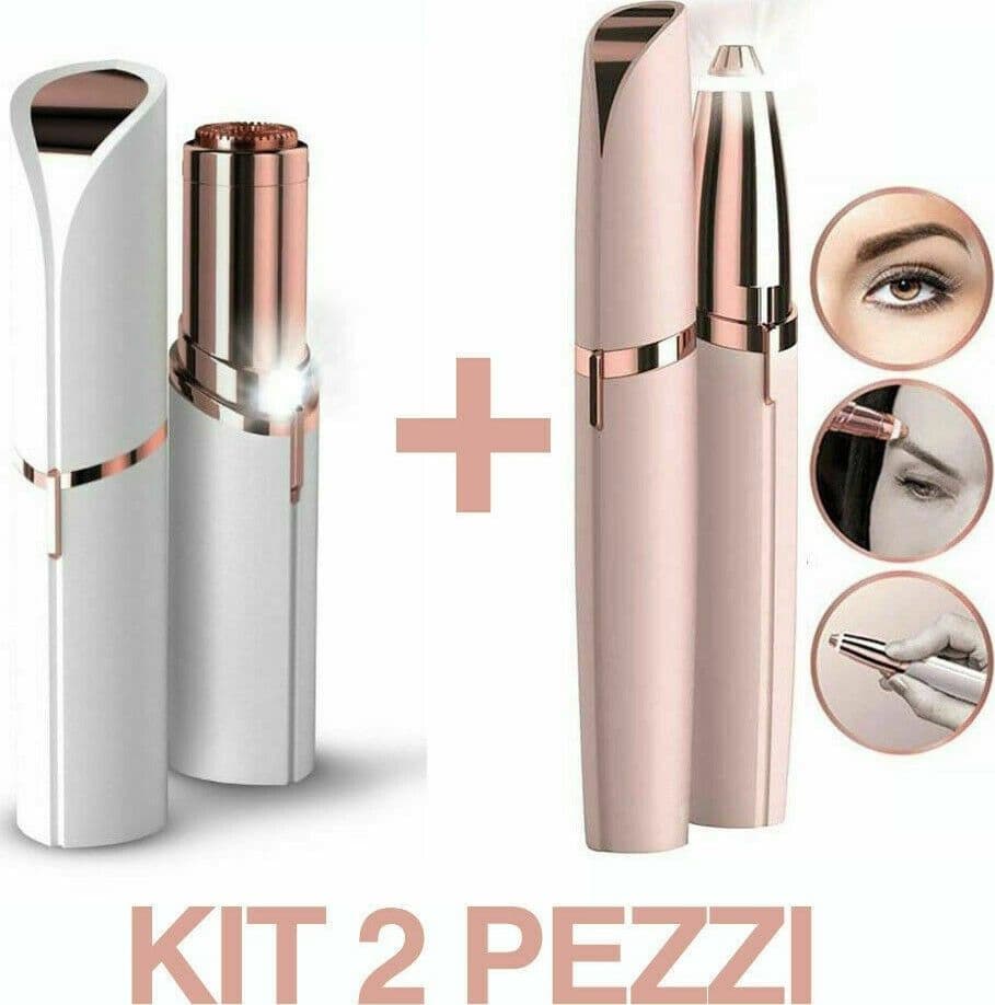 EPILATORE DONNA MINI RASOIO MICRO VISO FACCIA SOPRACCIGLIA BAFFETTO RIMUOVE PELI - 2