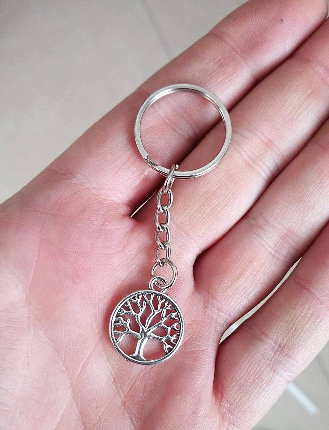 12 PORTACHIAVI PORTA CHIAVE BOMBONIERE CONFETTI ALBERO DELLA VITA SEGNAPOSTO - 2