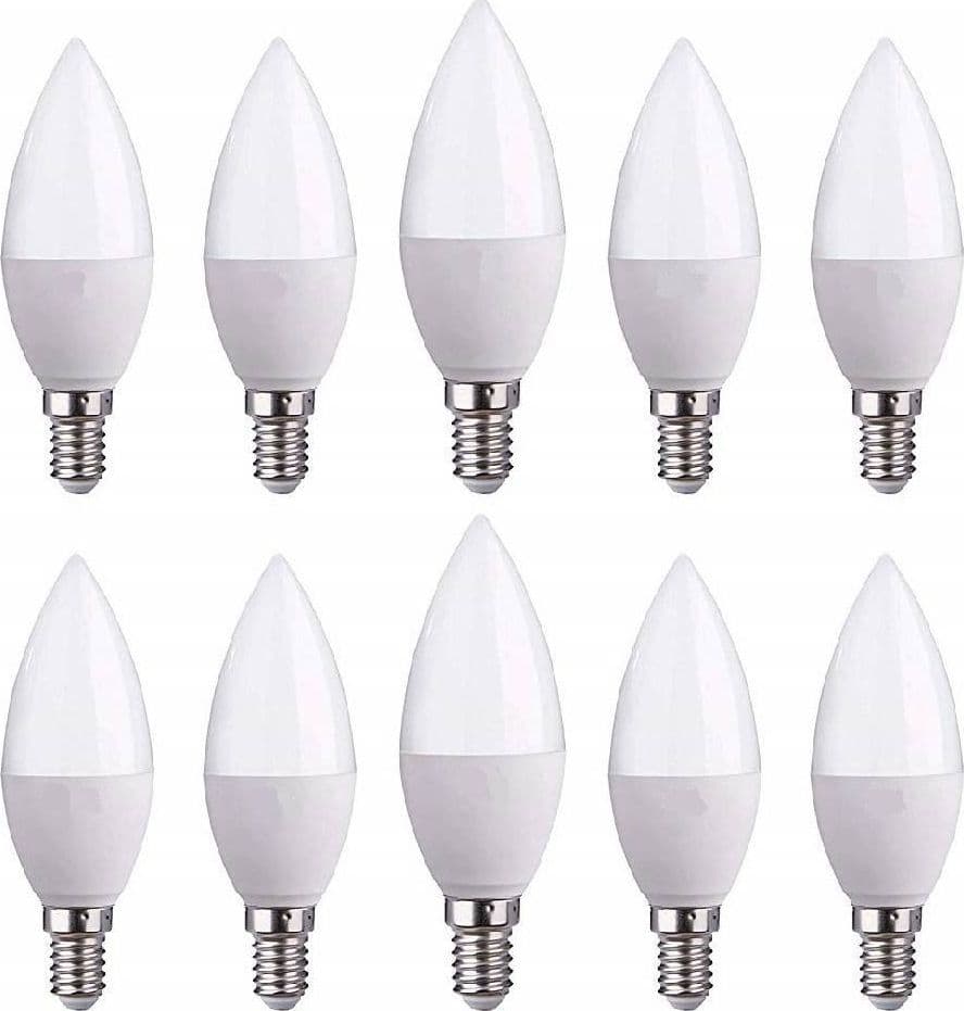 LAMPADINE A LED E14 C37 FORMA EFFETTO CANDELA 4,5W LUCE CALDA FREDDA NATURALE – Bianco Freddo – TrAdE Shop Traesio – lampada