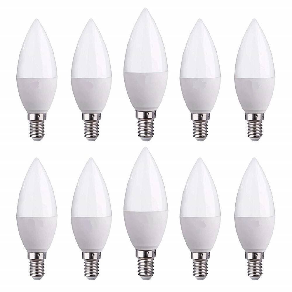 LAMPADINE A LED E14 C37 FORMA EFFETTO CANDELA 4,5W LUCE CALDA FREDDA NATURALE - 2