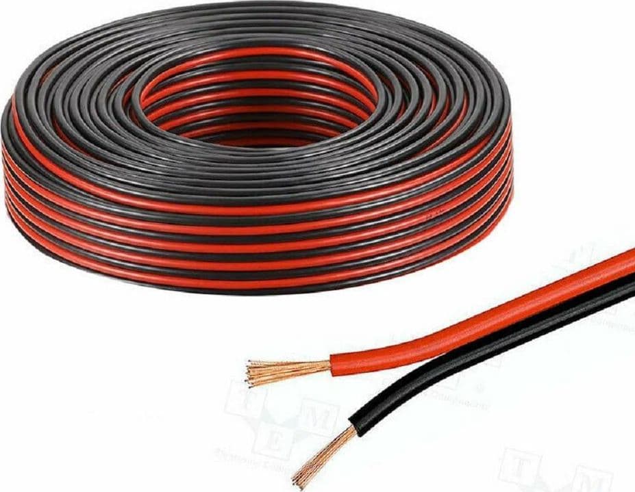MATASSA CAVO AUDIO 85MT BIPOLARE PER IMPIANTO STEREO CASSE ROSSO E NERO 2X2,5 MM - 2