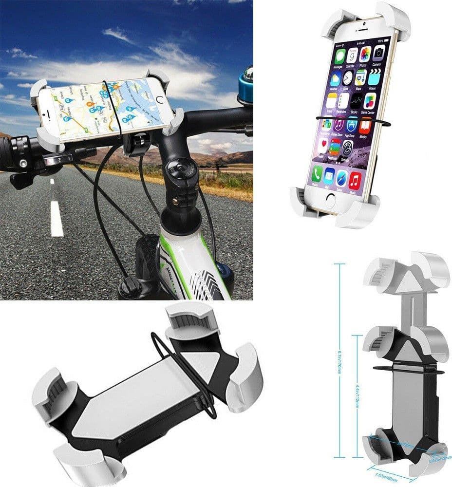 PORTA CELLULARE PER BICICLETTA MANUBRIO SUPPORTO SMARTPHONE ROTANTE 360° MAX 5,5"