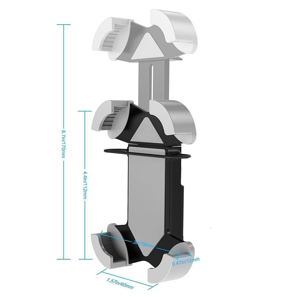 PORTA CELLULARE PER BICICLETTA MANUBRIO SUPPORTO SMARTPHONE ROTANTE 360° MAX 5,5" - 4
