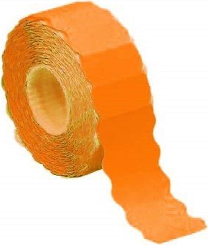 SET 10 ROTOLI ARANCIONE ETICHETTE PREZZATRICE SEGNAPREZZO 26X12MM NEGOZIO UFFICIO - 5