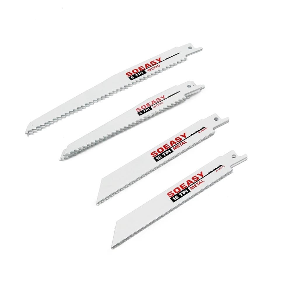 SET 10 LAME PER LEGNO E METALLO PER SEGA SEGHETTO ELETTRICA ALTERNATIVO 6" 8" - 5