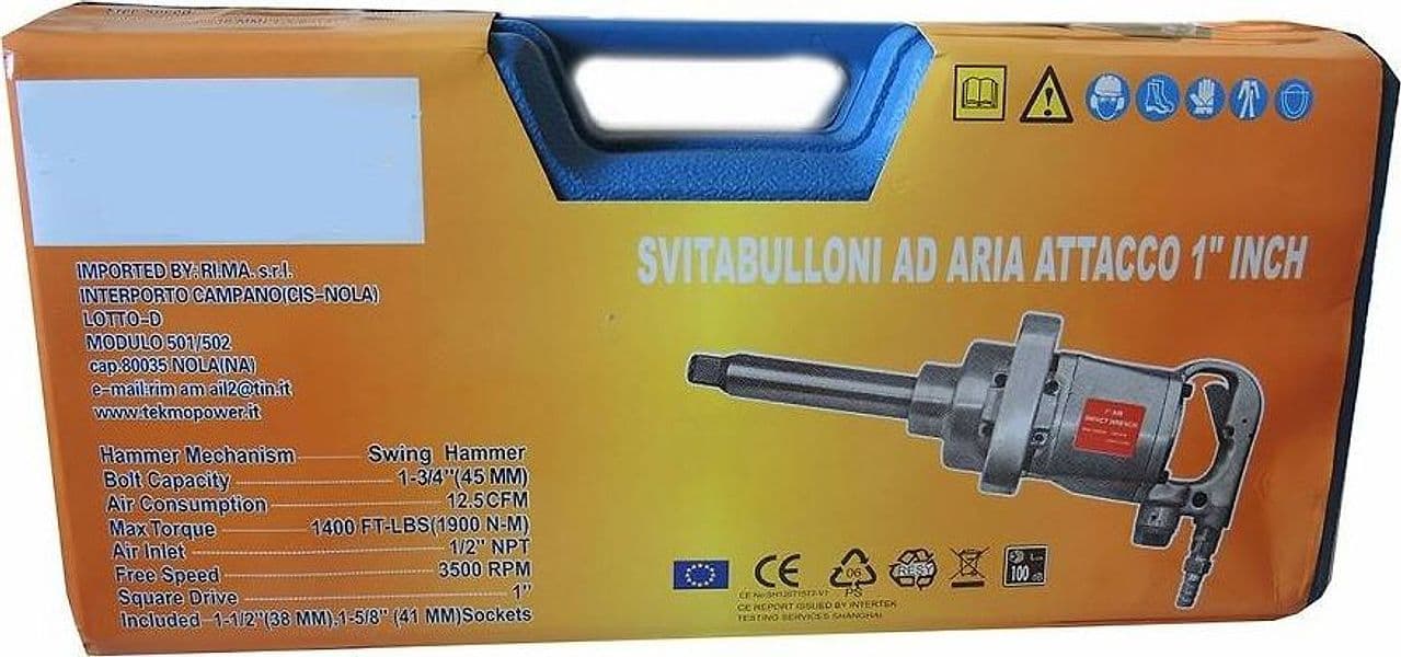 AVVITATORE PNEUMATICO 1'' ARIA COMPRESSA PISTOLA SVITABULLONI CAMION BUS TRATTORI - 5