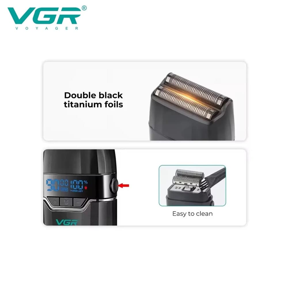 Tagliacapelli Professionale Foil Shaver VGR V-308 – Rasoio a Lamina Barber - 9