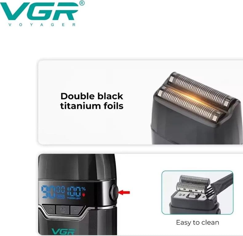 Tagliacapelli Professionale Foil Shaver VGR V-308 – Rasoio a Lamina Barber - 6