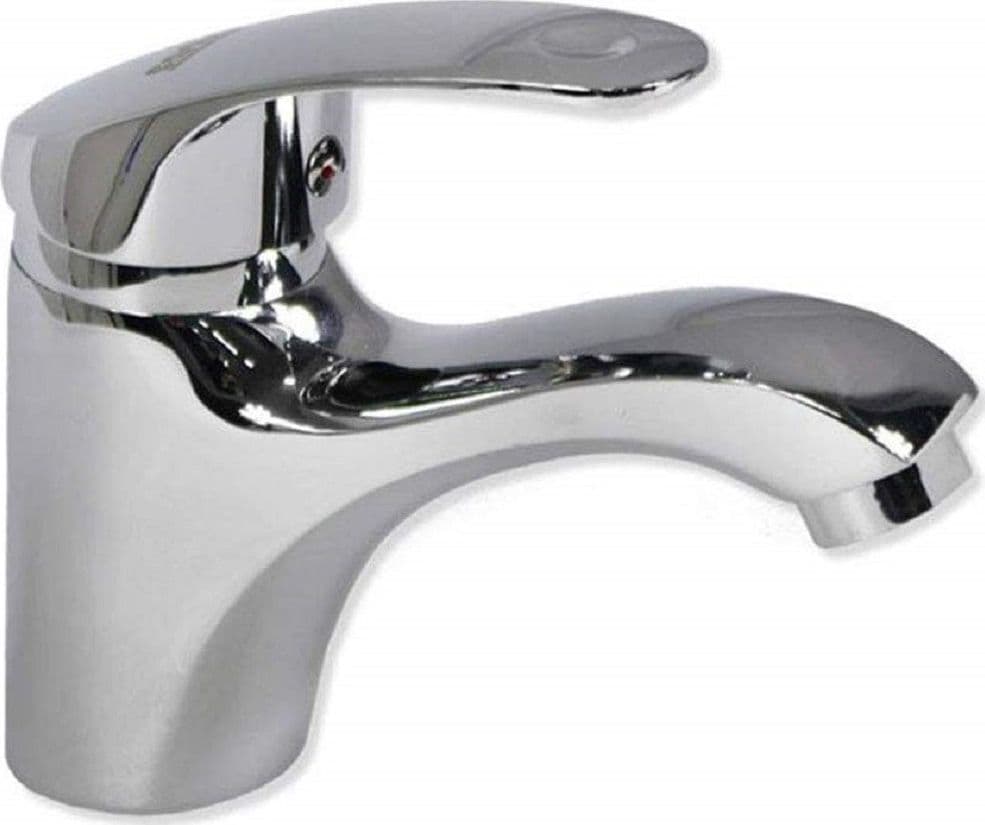 RUBINETTO MONOFORO LAVABO MISCELATORE MONOCOMANDO DA BAGNO OTTONE CROMATO 52328A - 4