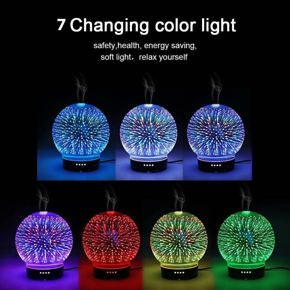 AROMATERAPIA 7 LED 3D UMIDIFICATORE DIFFUSORE AROMI CASA UFFICIO HYTC002 - 6