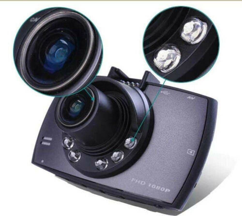 TELECAMERA PER AUTO FULL HD DVR CAR VIDEO CAMERA VISIONE NOTTURNA LCD 2,4'' 6 LED - 7