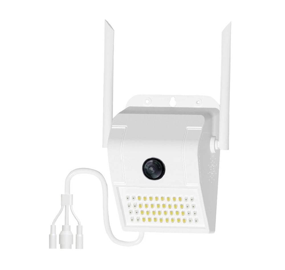 IP CAMERA WIFI ESTERNO 3MP 1080P LED LAMPADA SOLARE IP66 TELECAMERA CAM MICROSD - 6