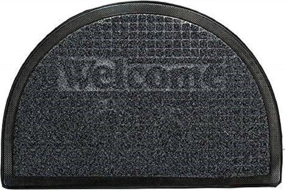 ZERBINO TAPPETO IN GOMMA MEZZA LUNA SCRITTA WELCOME 60X40CM ANTISCIVOLO INGRESSO - 3