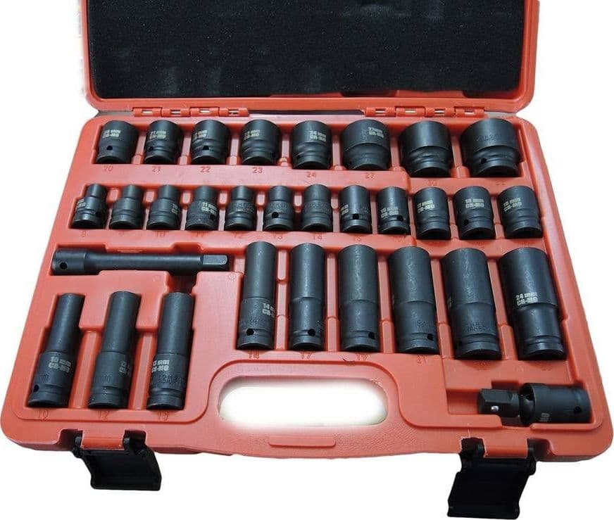 BUSSOLE BOCCOLE PER PISTOLA AVVITATORE PNEUMATICO SET KIT 32PZ 1/2" MIG-2044 - 3
