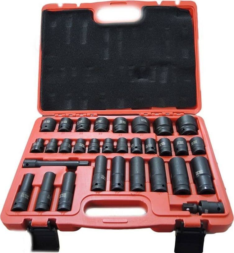 BUSSOLE BOCCOLE PER PISTOLA AVVITATORE PNEUMATICO SET KIT 32PZ 1/2" MIG-2044 - 4