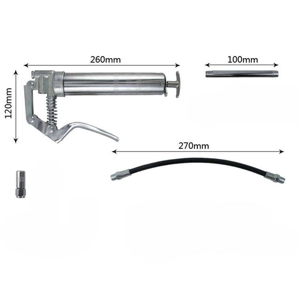 POMPA INGRASSATORE PISTOLA PER GRASSO ARIA MANUALE 120ML POMPA MANUALE - 4