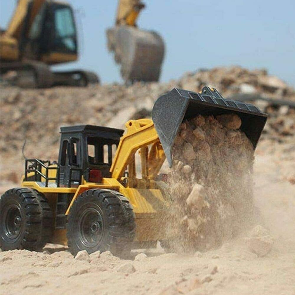 RUSPA BULLDOZER RADIOCOMANDATO TRATTORE CARICATORE FRONTALE GIOCATTOLO BAMBINI - 5