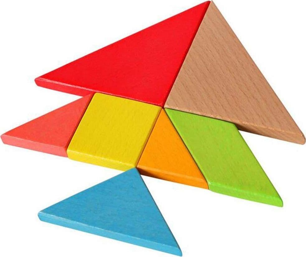 PUZZLE GIOCO INTERATTIVO 3D IN LEGNO EDUCATIVO BAMBINI FORME GEOMETRICHE TANGRAM - 4