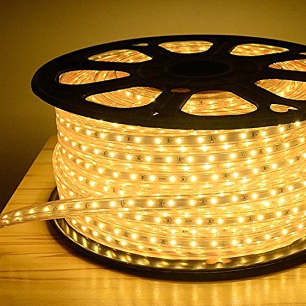 TUBO LUMINOSO 1200 LED 50 MT BIANCO CALDO USO ESTERNO CONTROLLER 8 GIOCHI LUCE - 2