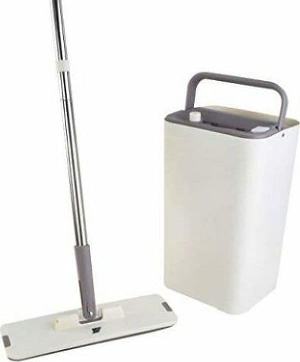 MAGIC FLAT MOP MOCIO IN MICROFIBRA LAVAPAVIMENTI PRATICO CON SECCHIO STRIZZATORE - 2